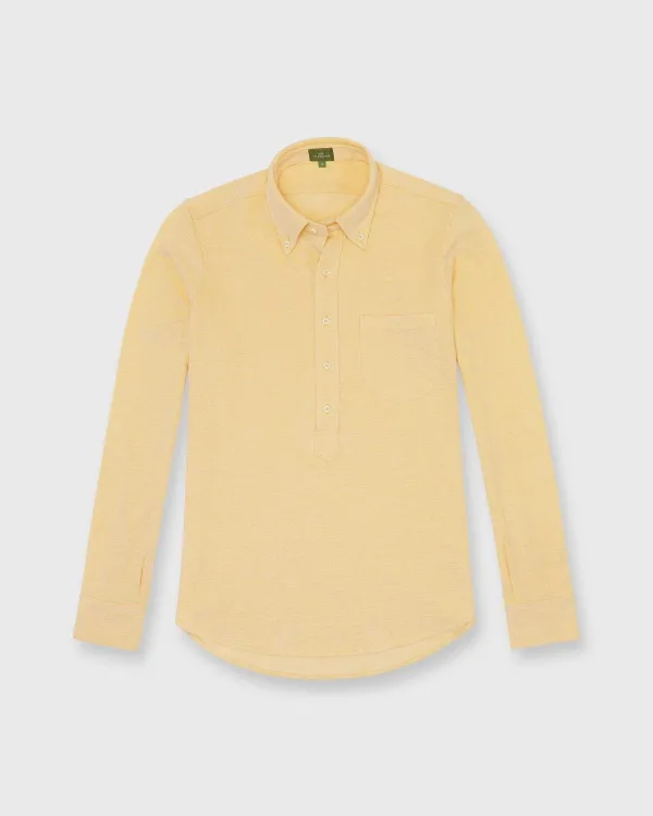 Sale Sid Mashburn Knit Button-Down Popover Shirt Mango Oxford Pima Pique