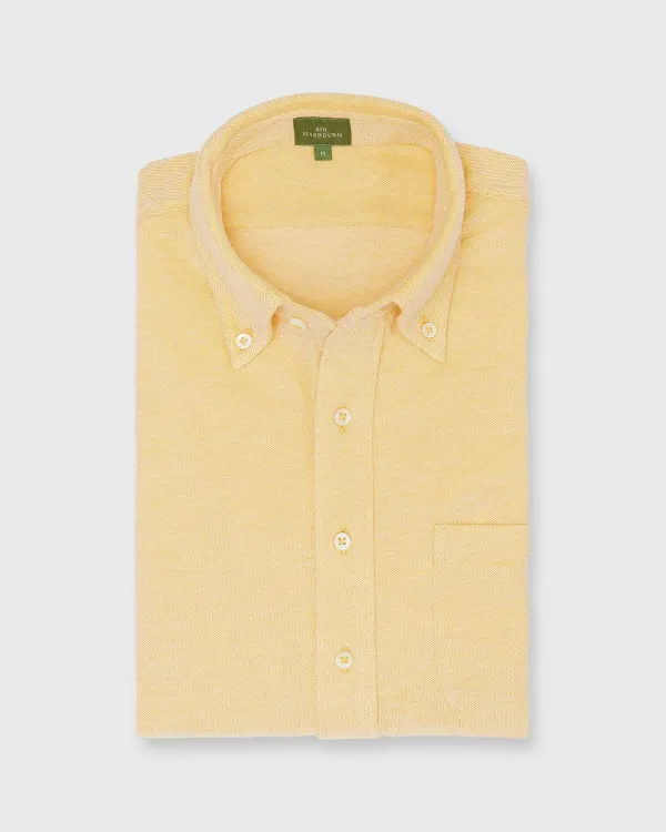 Sale Sid Mashburn Knit Button-Down Popover Shirt Mango Oxford Pima Pique