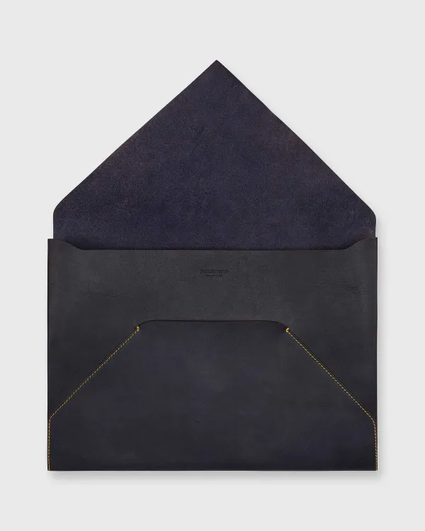 Fashion Mashburn Laptop Case Navy Leather