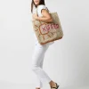 Sale the Jacksons Large Sun Kissed Tote Natural/Pink