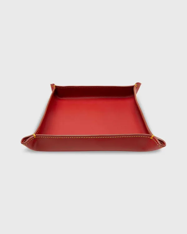 Store Mashburn Large Tray Red Leather