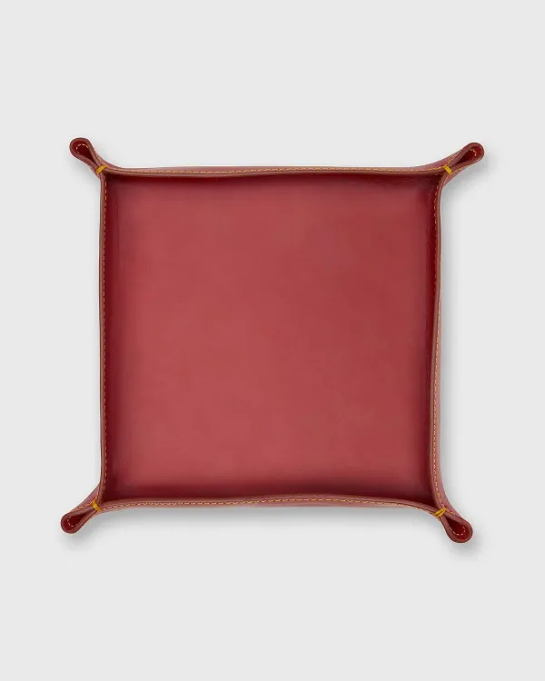 Store Mashburn Large Tray Red Leather