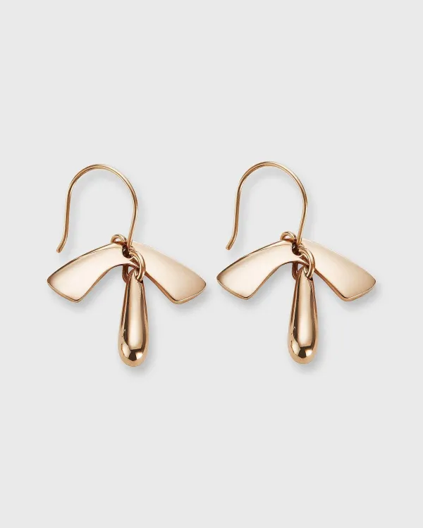 Flash Sale Helena Rohner Leaf And Drop Earrings Gold-Plated Brass