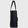 Hot Sid Mashburn Leather Tote With Trolley Strap Navy