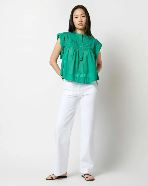 Outlet Isabel Marant Étoile Leaza Top Emerald