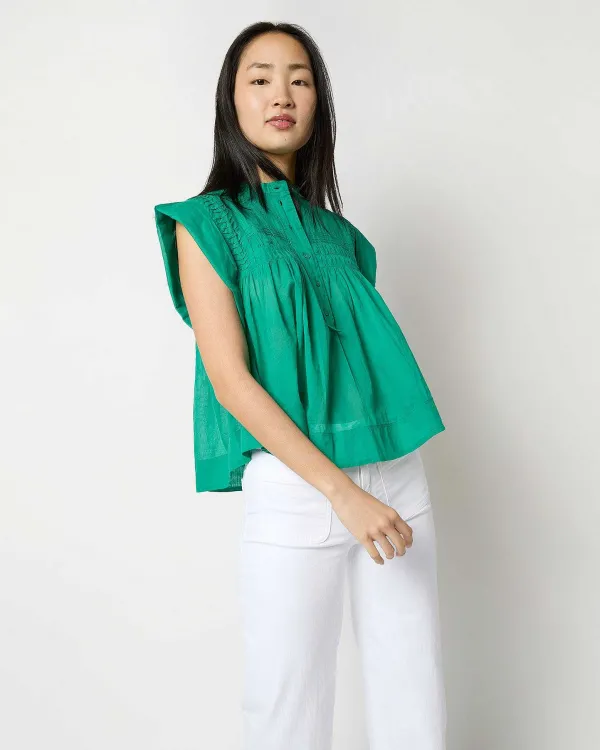 Outlet Isabel Marant Étoile Leaza Top Emerald