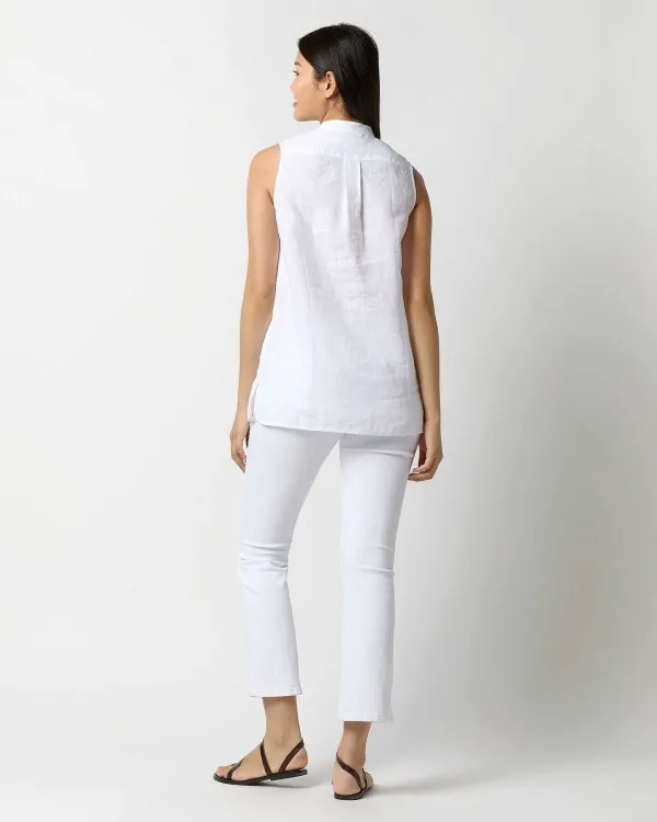 Shop Ann Mashburn Lindsey Tunic White Sahara Linen