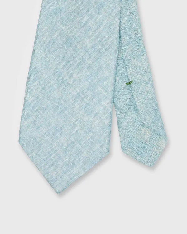 Best Sale Sid Mashburn Linen Woven Tie Aqua