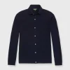 Best Sale Sid Mashburn Long-Sleeved Full-Placket Sweater Navy Cotton