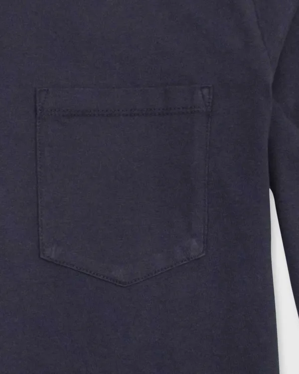 Fashion Sid Mashburn Long-Sleeved Pocket Tee Navy Heavy Jersey