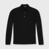 Discount Sid Mashburn Long-Sleeved Rally Polo Sweater Black Cotton