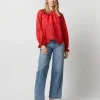 Store Ulla Johnson Louisa Blouse Poppy