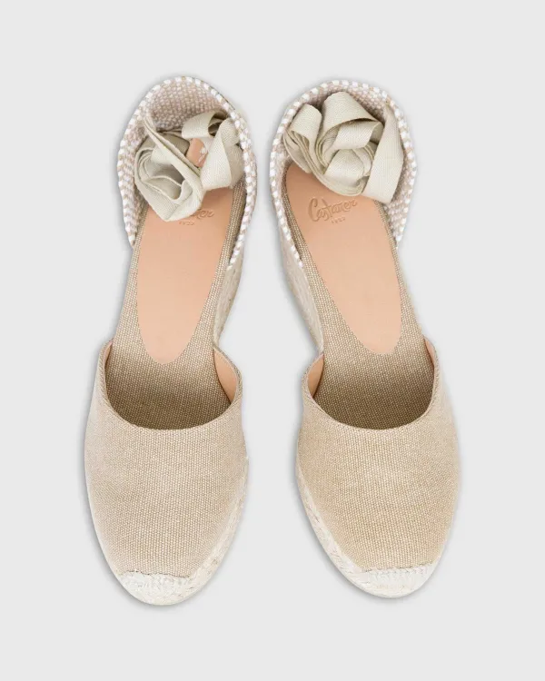 Online Castañer Low Carina Espadrille Sand Canvas