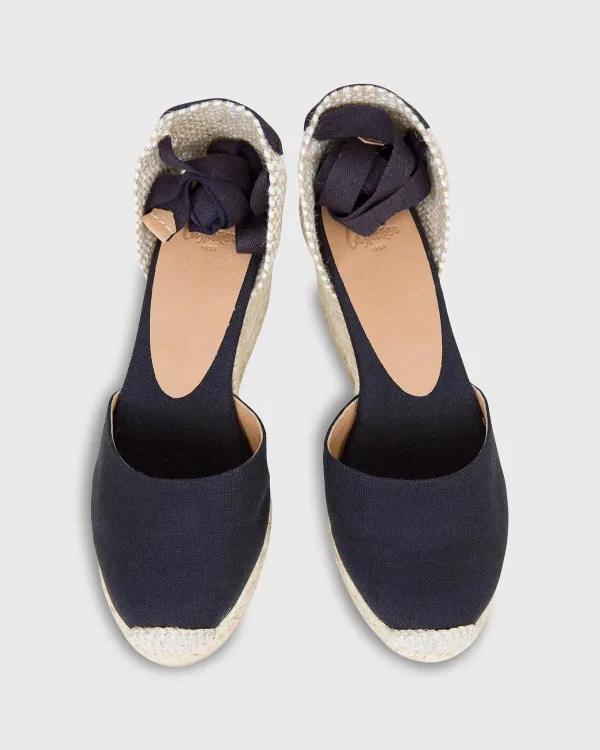 Discount Castañer Low Carina Espadrille Navy Canvas