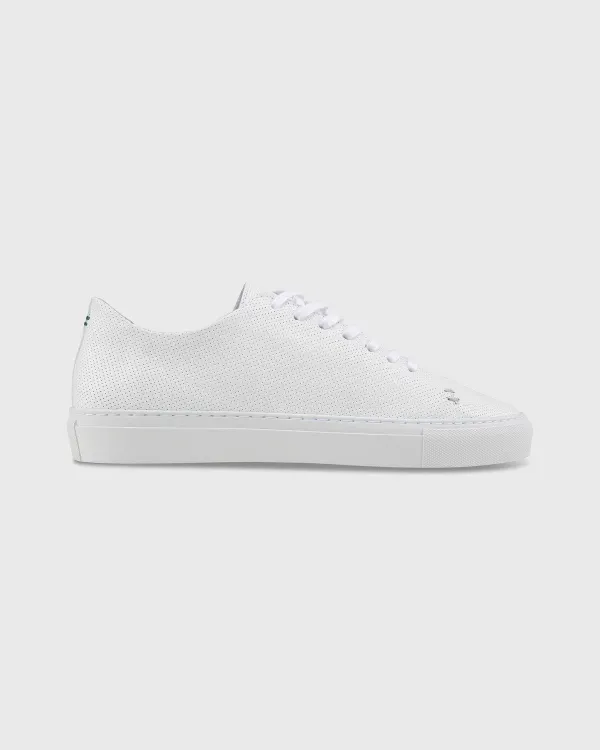 Flash Sale Sid Mashburn Low-Top Lace-Up Sneaker White Perforated Leather