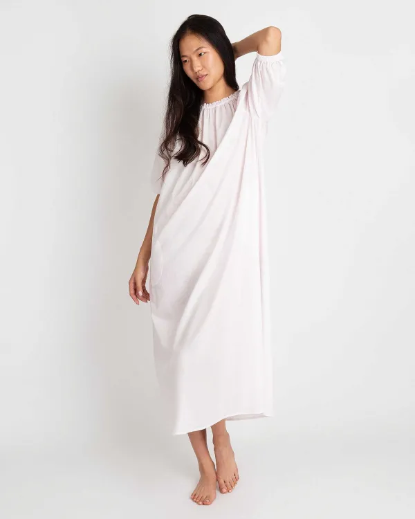 Discount Ann Mashburn Lucy Nightdress Pale Pink Cotton Lawn