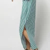 New Ann Mashburn Mandarin Talitha Shirtdress Green Awning Stripe Poplin