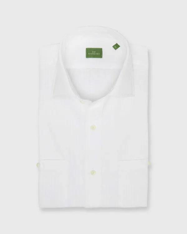 Fashion Sid Mashburn Marquez Shirt White Seersucker