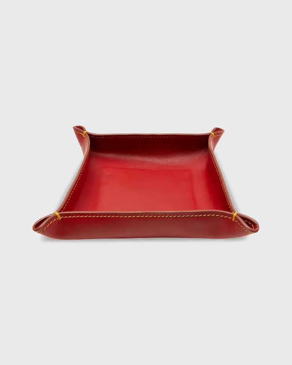 Discount Mashburn Medium Tray Red Leather