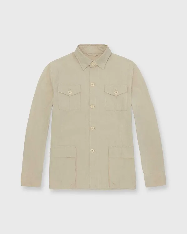 Flash Sale Sid Mashburn Military Jacket Stone Seersucker