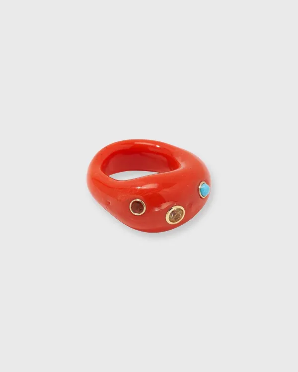 Shop Lizzie Fortunato Monument Ring Red Hot