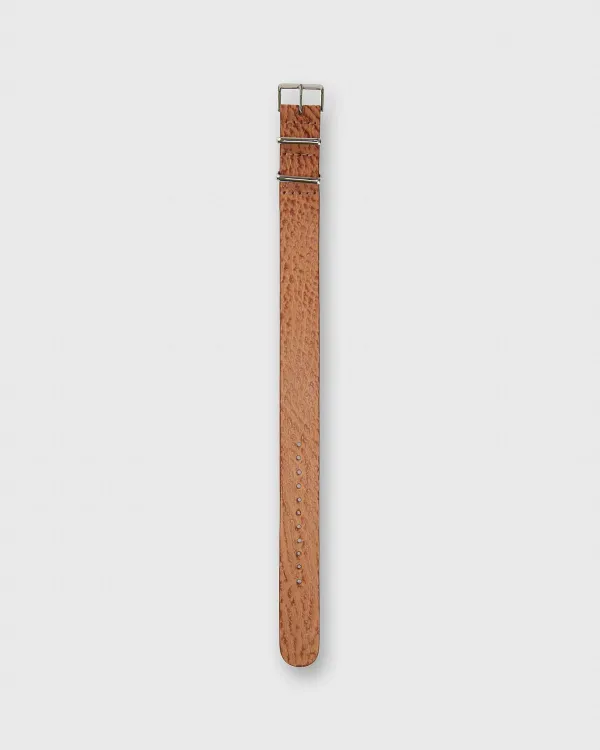 Discount Sid Mashburn One-Piece Watch Strap Cognac Sharkskin