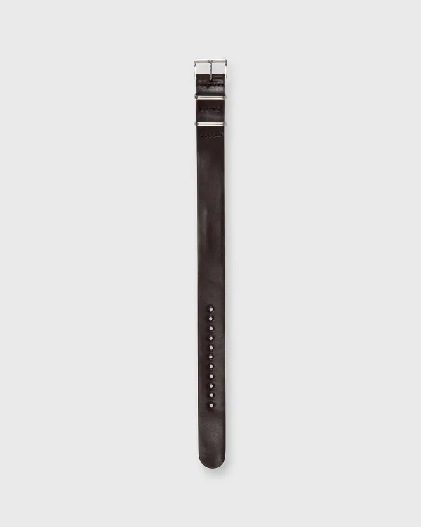 New Sid Mashburn One-Piece Watch Strap Chocolate Leather