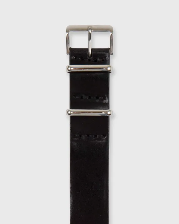 Shop Sid Mashburn One-Piece Watch Strap Black Leather