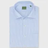 Store Sid Mashburn Otto Handmade Sport Shirt Blue/White Bengal Stripe Cotolino