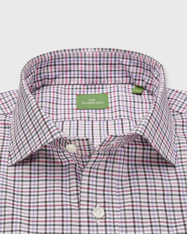 Discount Sid Mashburn Otto Handmade Sport Shirt Pink/Lavender/Olive Tattersall Twill