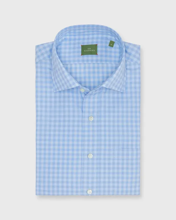 Discount Sid Mashburn Otto Handmade Sport Shirt Blue/Sky Gingham Poplin