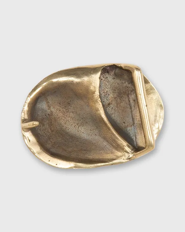 Clearance Mashburn Oval Abstract Belt Buckle Brass