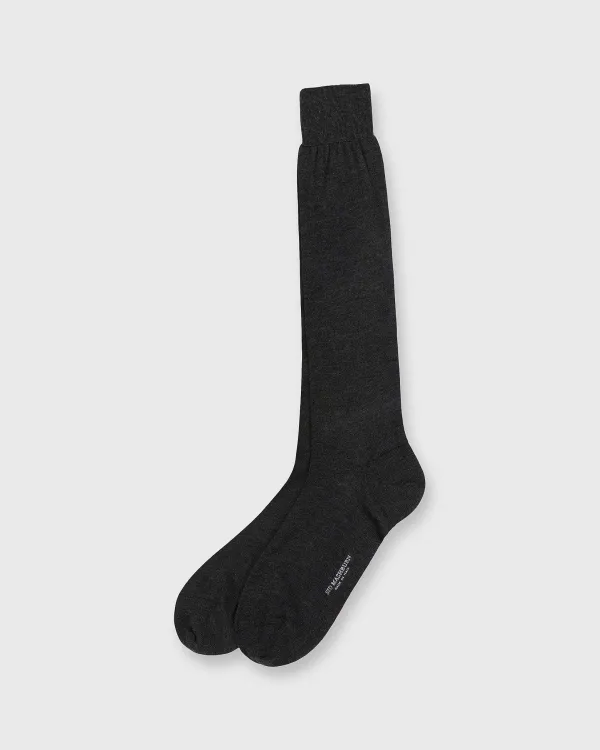 Best Sale Sid Mashburn Over-The-Calf Dress Socks Heather Charcoal Cashmere/Silk