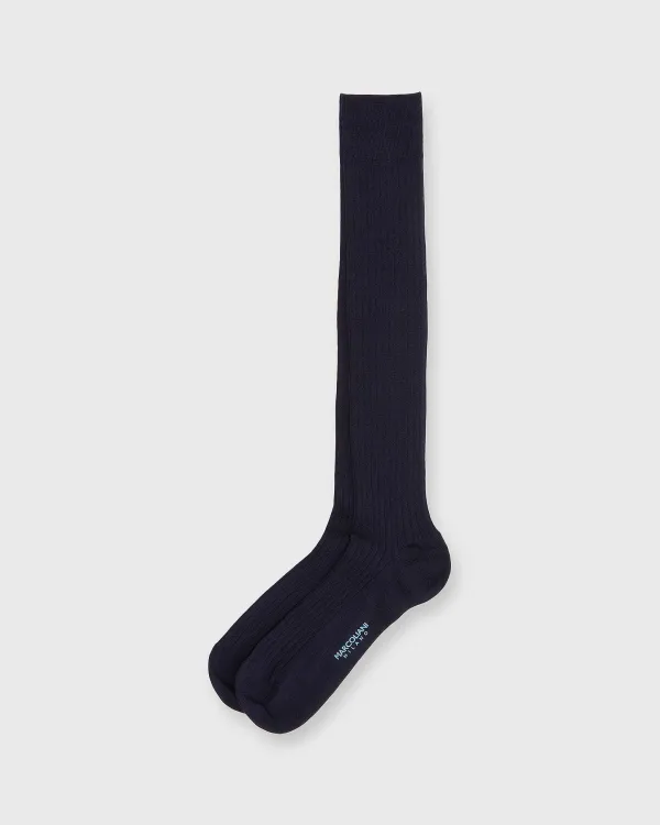 Best Sale Marcoliani Over-The-Calf Dress Socks Navy Extra Fine Merino