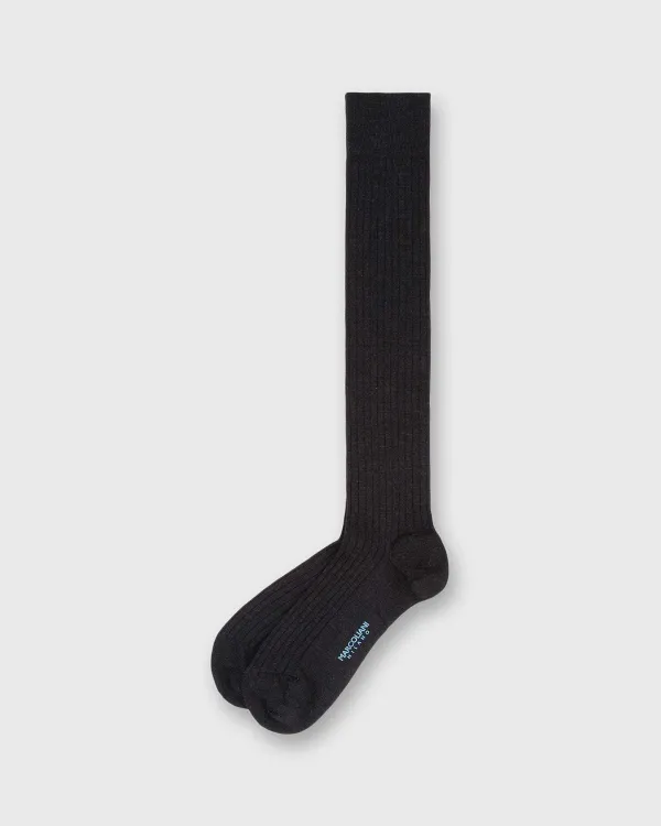 Best Marcoliani Over-The-Calf Dress Socks Charcoal Extra Fine Merino