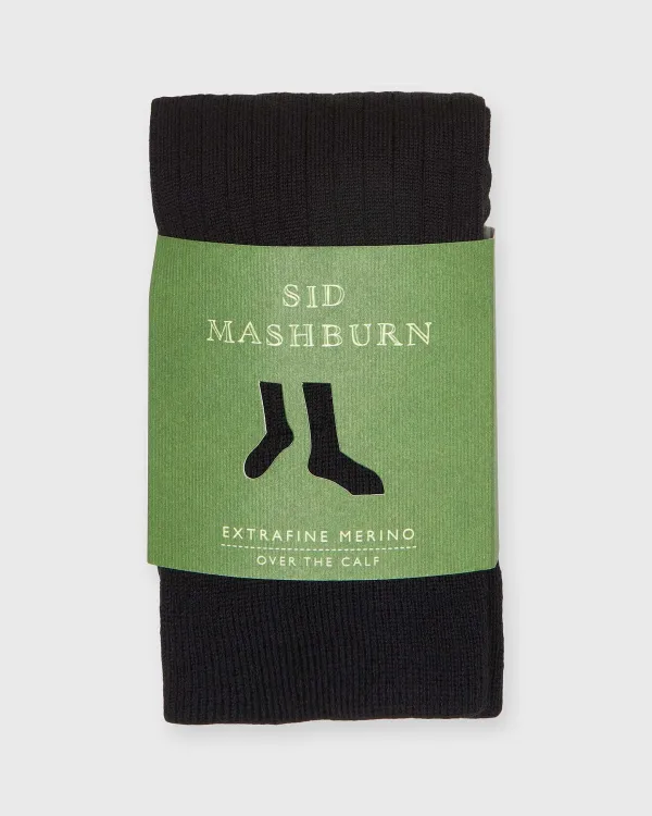 Best Sid Mashburn Over-The-Calf Dress Socks Black Extra Fine Merino