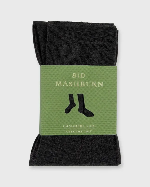 Best Sale Sid Mashburn Over-The-Calf Dress Socks Heather Charcoal Cashmere/Silk