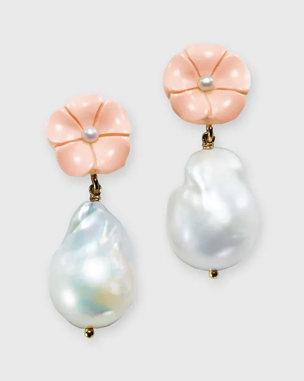 Best Of Rare Origin Pearl Drop Earrings Pink