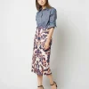 New La DoubleJ Pencil Skirt Va-Va Shot Cotton