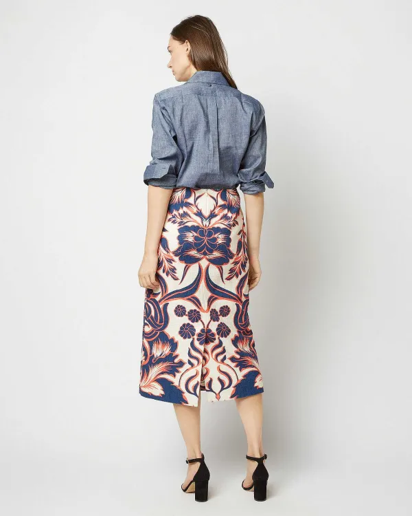 New La DoubleJ Pencil Skirt Va-Va Shot Cotton