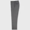 Hot Sid Mashburn Pleated Dress Trouser Mid-Grey High-Twist