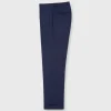 Outlet Sid Mashburn Pleated Dress Trouser Air Force Blue High-Twist