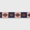 Fashion Sid Mashburn 1 1/8" Polo Belt Pink/Navy Chocolate Leather