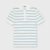 Discount Sid Mashburn Rally Polo Sweater Chalk/Ivy/Light Blue Stripe Cotton