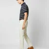 Outlet Sid Mashburn Rally Polo Sweater Navy/Melon/Light Blue Stripe Cotton