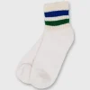 Best American Trench Retro Stripe Quarter Crew Socks Royal/Kelly