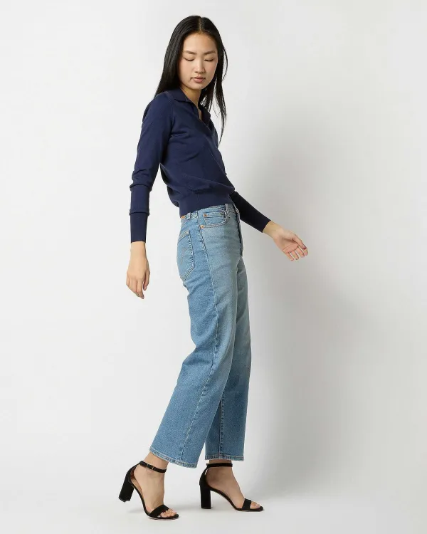 Best Levi's Ribcage Straight Ankle Jean Center Lane