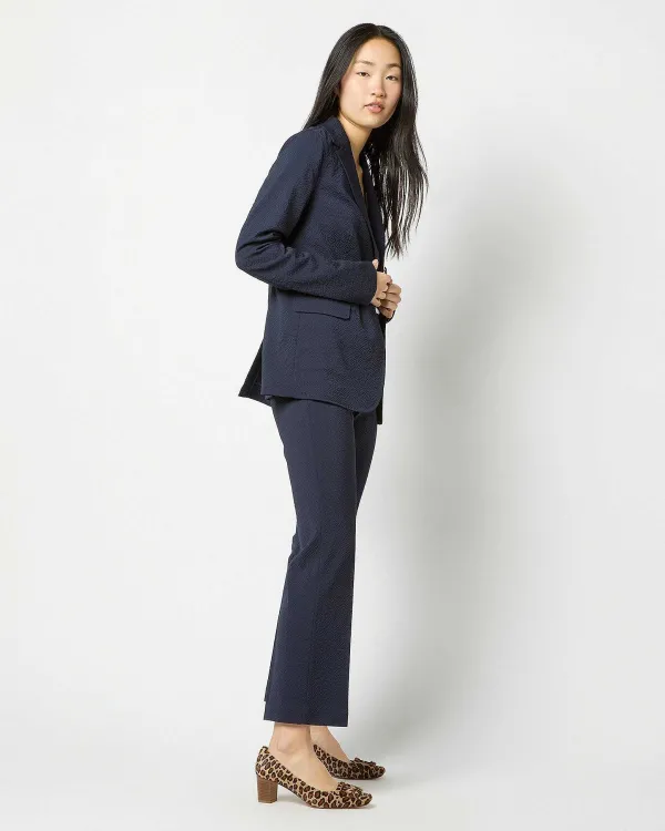 Best Ann Mashburn Sarah Jacket Navy Wool Seersucker