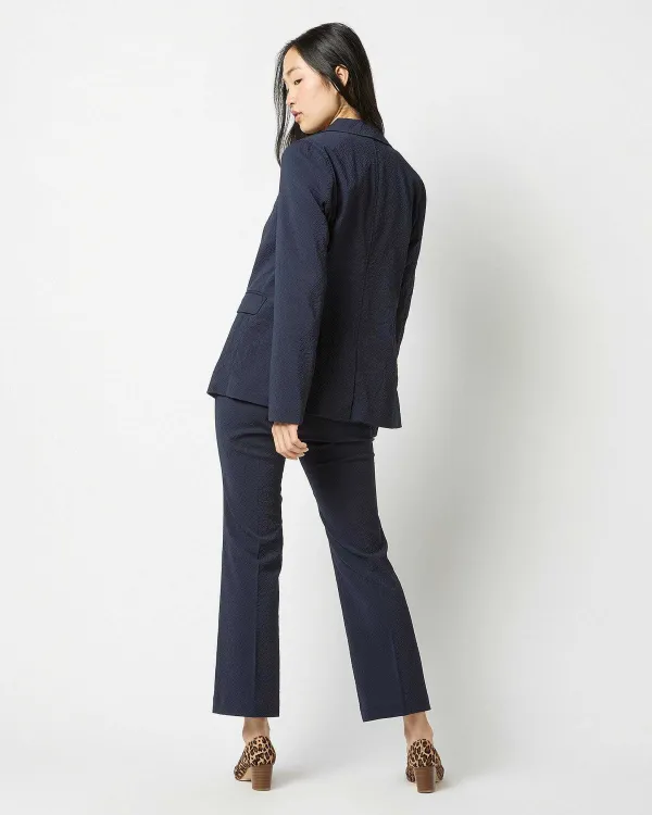 Best Ann Mashburn Sarah Jacket Navy Wool Seersucker