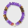 Outlet Seally Mimi Semi Precious Beaded Bracelet Purple Tiger